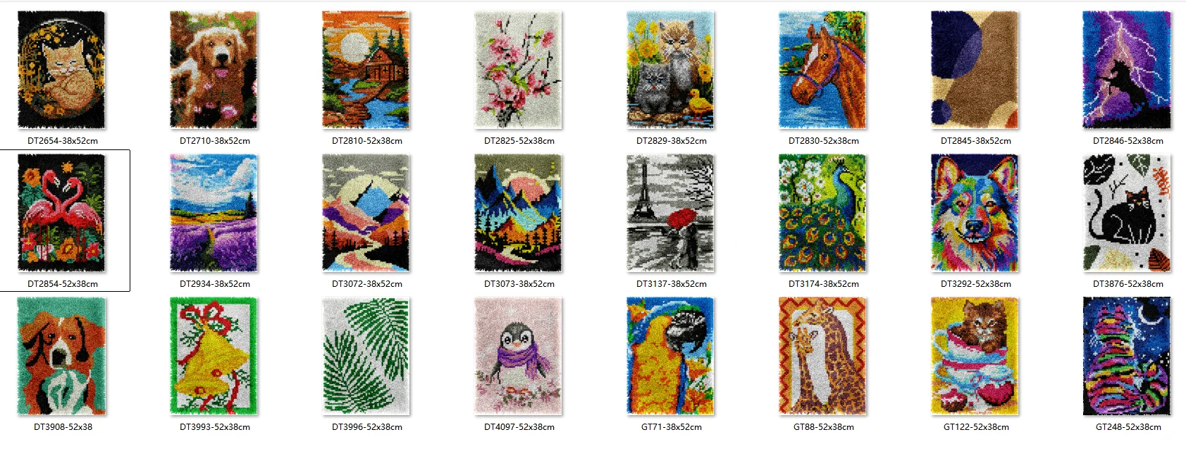 

Незаконченные наборы крючков из акриловой пряжи, подушка для вышивания, передняя вышивка крестиком, ковер, 7 защелок, лидер продаж, верхняя часть для кошек и уток 38–52 см