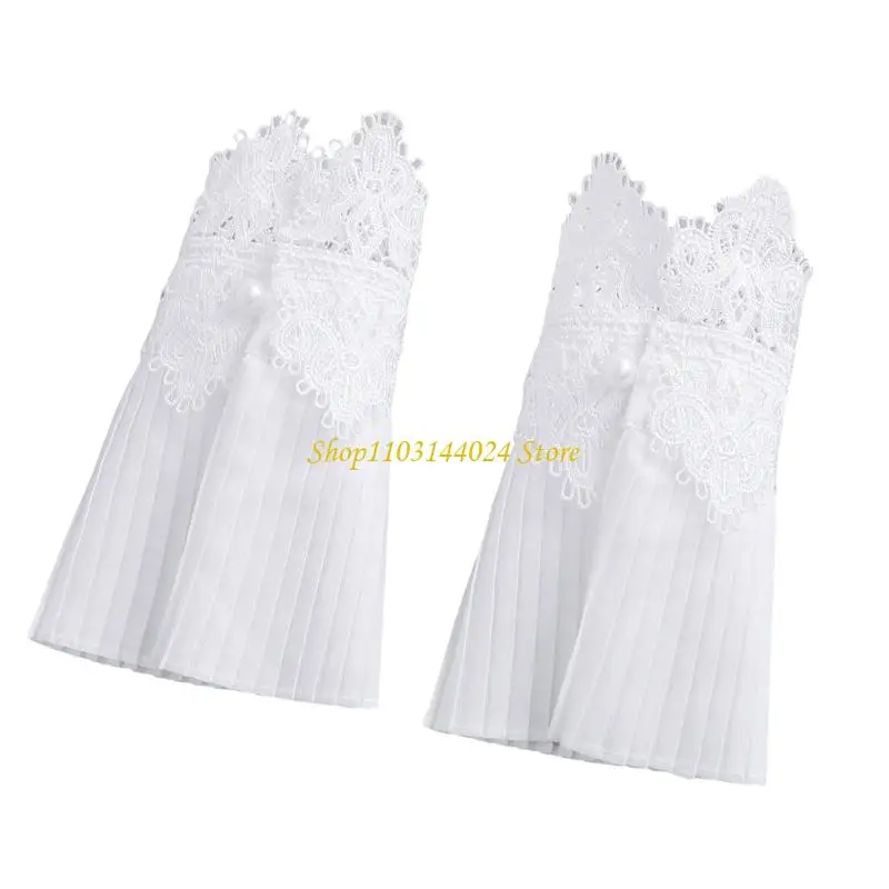 N5ke thêu hoa cổ tay Cuff Còng tay tay áo trang trí cho áo len phụ nữ