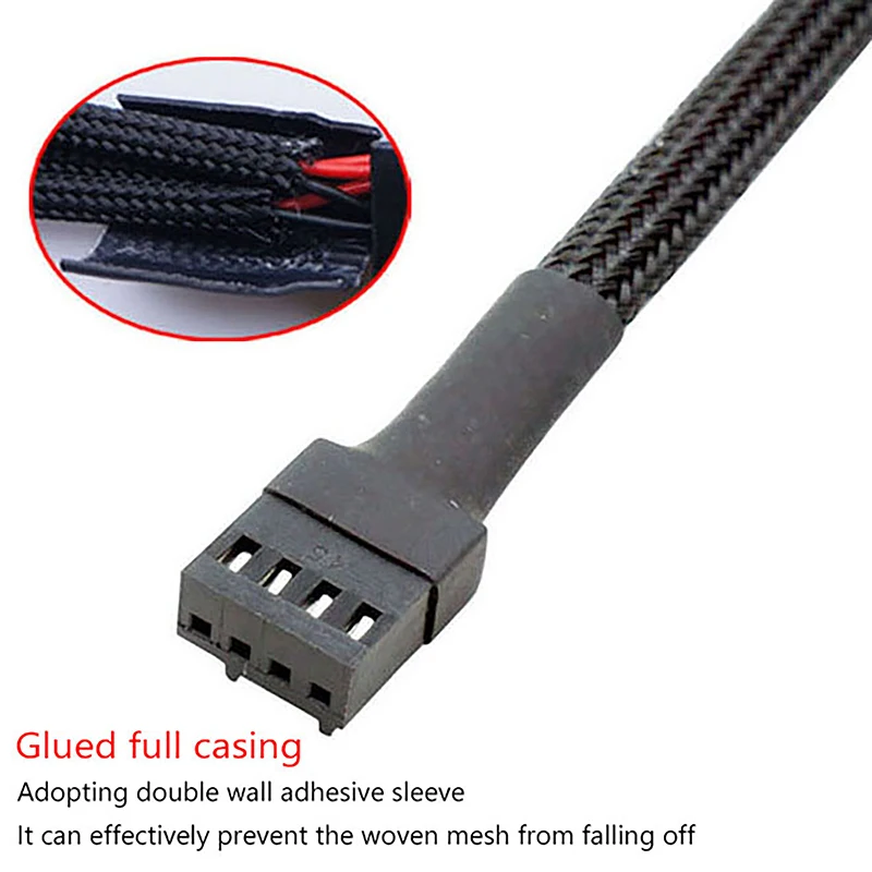 1Pc PC Fan Extension Power Cable Accessories Fan Splitter Cable 4pin Adapter Cable 1 to 1 2 3 4 Computer CPU Fan Splitter
