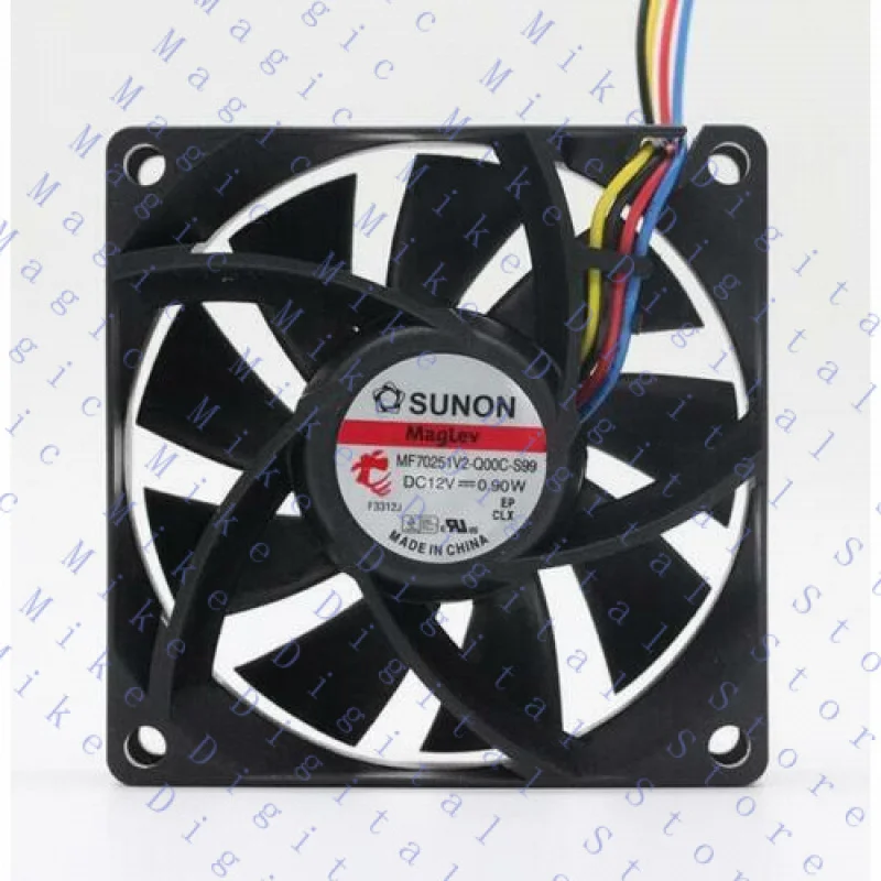 UU  1pcs  FOR SUNON MF70251V2-Q00C-S99 7025 7CM 0.9W 12v 4-pin PWM Maglev Cooling Fan