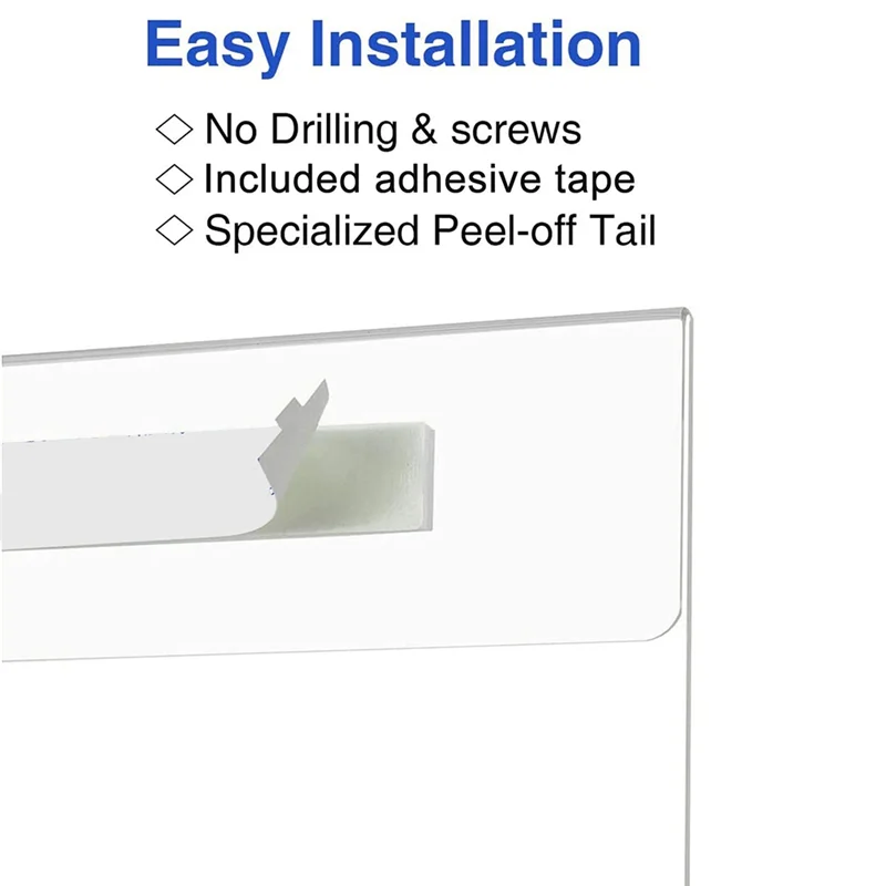 10 шт. держатели для вывесок с двусторонней клейкой лентой, прозрачный акрил для настенных вывесок, памятных документов, дисплея меню