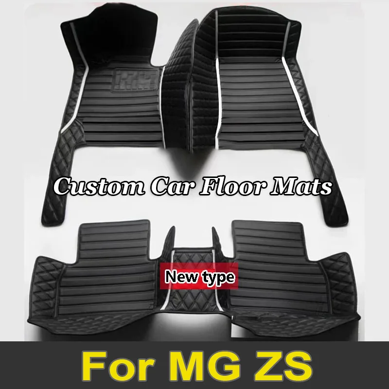 Non-hybrid Car Mats For MG ZS ZX ZST Astor ZS11 Crossover 2018~2022 Waterproof Floor Mats Push Button handbrake Car Accessories