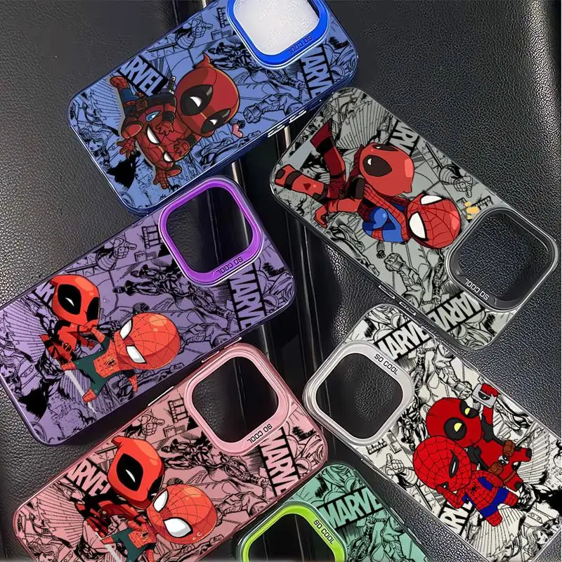 Marvel Cute Spiderman Deadpool Phone Case for Realme C53 C55 C35 C33 C31 C21Y C20 C21 C15 11 10 Pro 8 8i 9i Soft Shell image 3