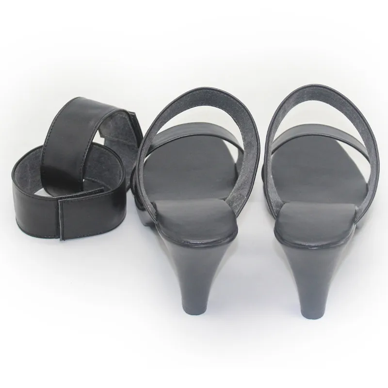 Anime AKUTA Semiu Grier Cosplay Schoenen Zwarte Hakken Sandalen Op maat gemaakte Mannen Vrouwen Halloween Party Carnaval Rollenspel Accessoires