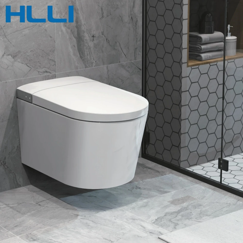 High Quality Square White Automatic Floor Mounted Smart Toilets