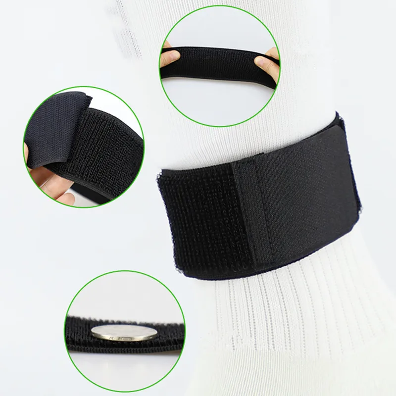 2Pcs Shin Guard Fixed Bandage Tape Fastener Adjustable Elastic Shinguard Fixing Strap for Soccer Football Cycling Leg Shin Pad