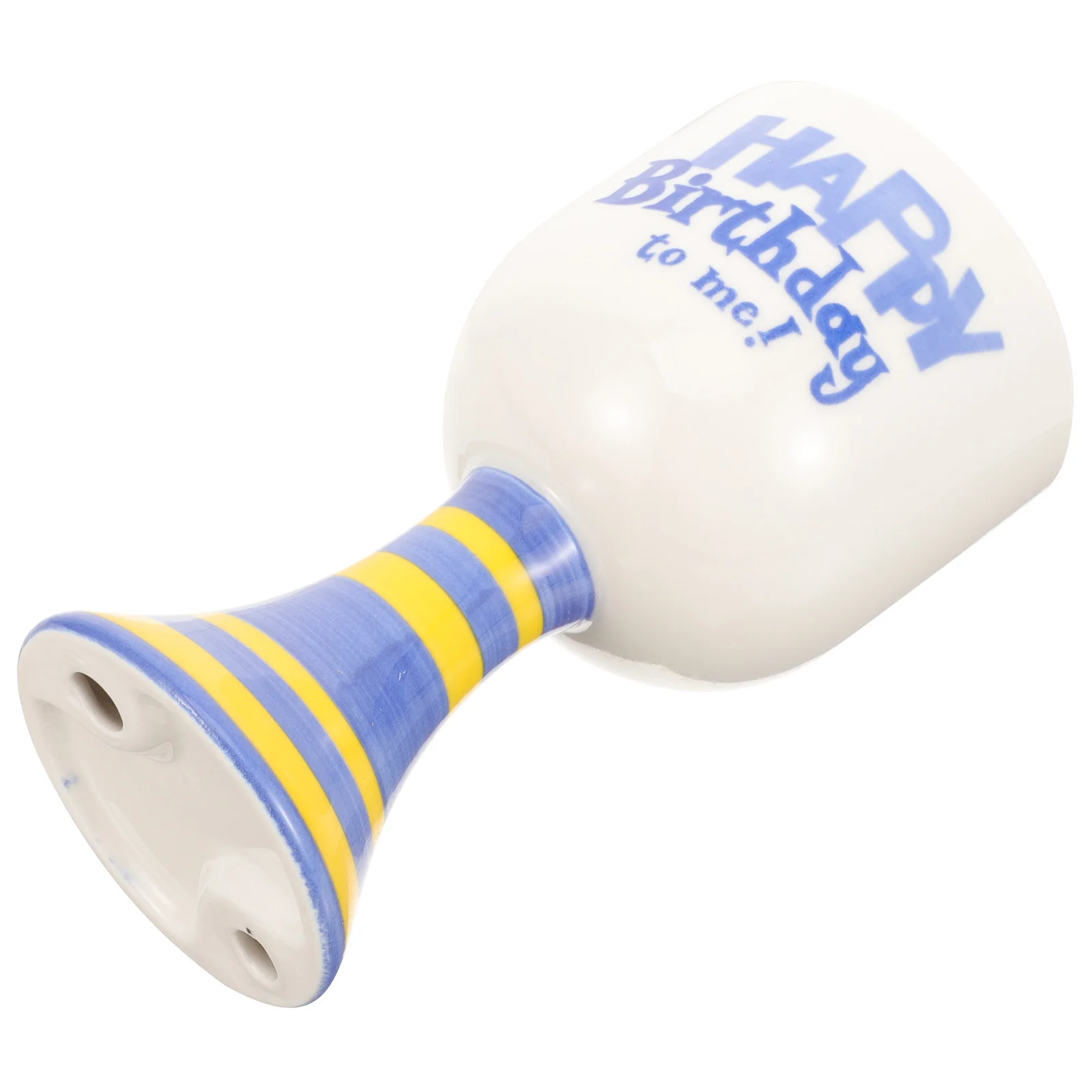 

Exquisite Happy Birthday Mug Ceramic Goblet High Footed Shape Safe Multi Purpose Beverage Cup Home Party Decor Gift