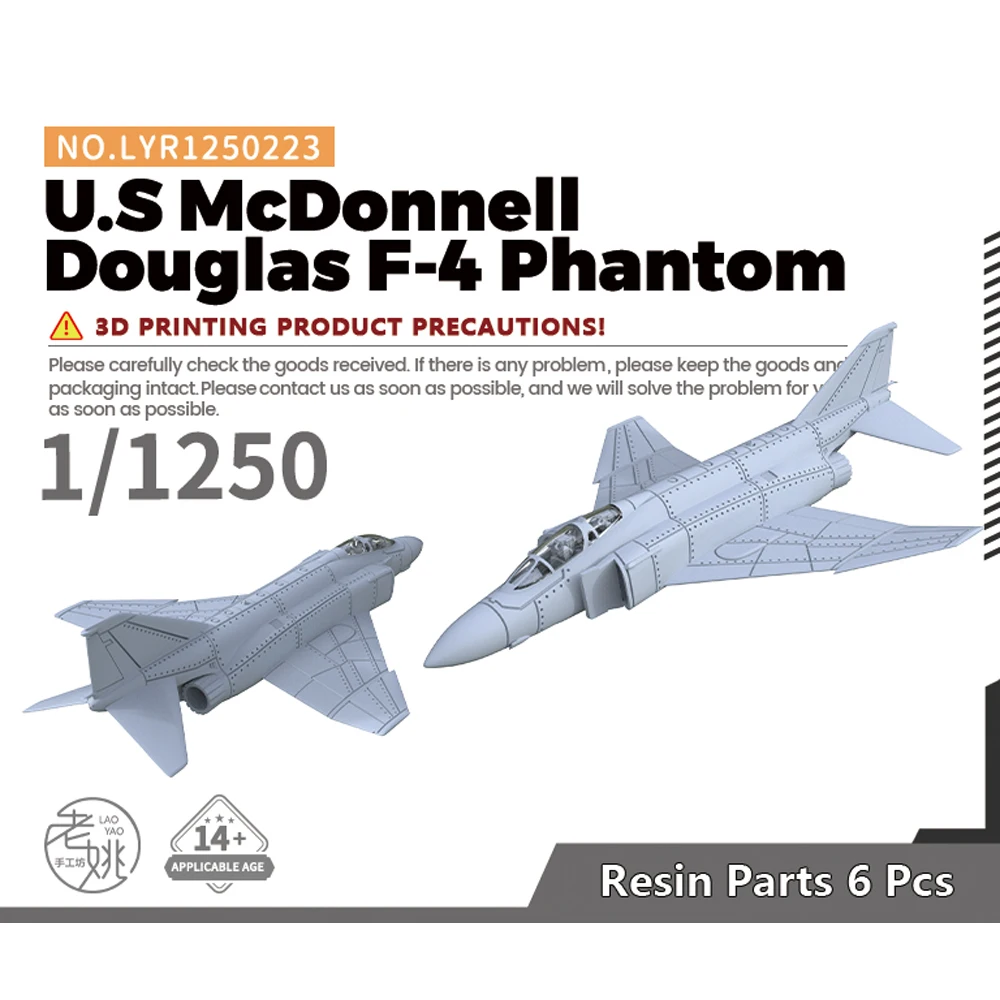 

Yao's Studio LYR1250223 1/1250 Military Model Kit US McDonnell Douglas F-4 Phantom