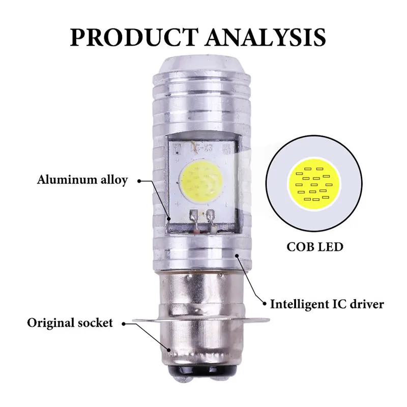 1 قطعة H4 LED لمبات P15D BA20D LED دراجة نارية العلوي H6 موتو لمبات للدراجات النارية سكوتر ATV كشافات 12 فولت 24 فولت 6000 كيلو اكسسوارات