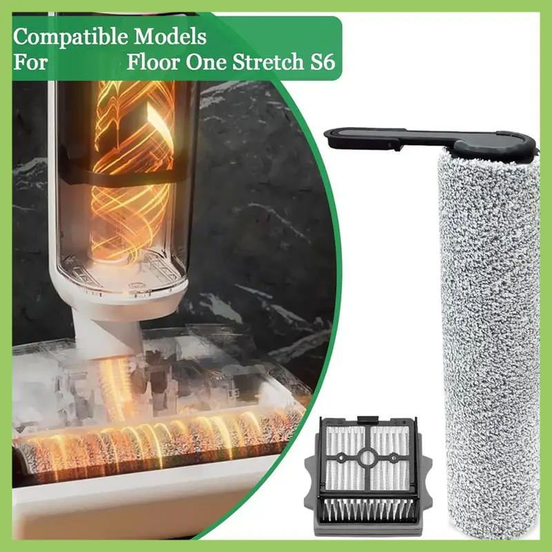 Promotie! Voor Tineco Floor One Stretch S6 nat- en droogstofzuiger vervangende onderdelen, borstelrollen + Hepa-filters