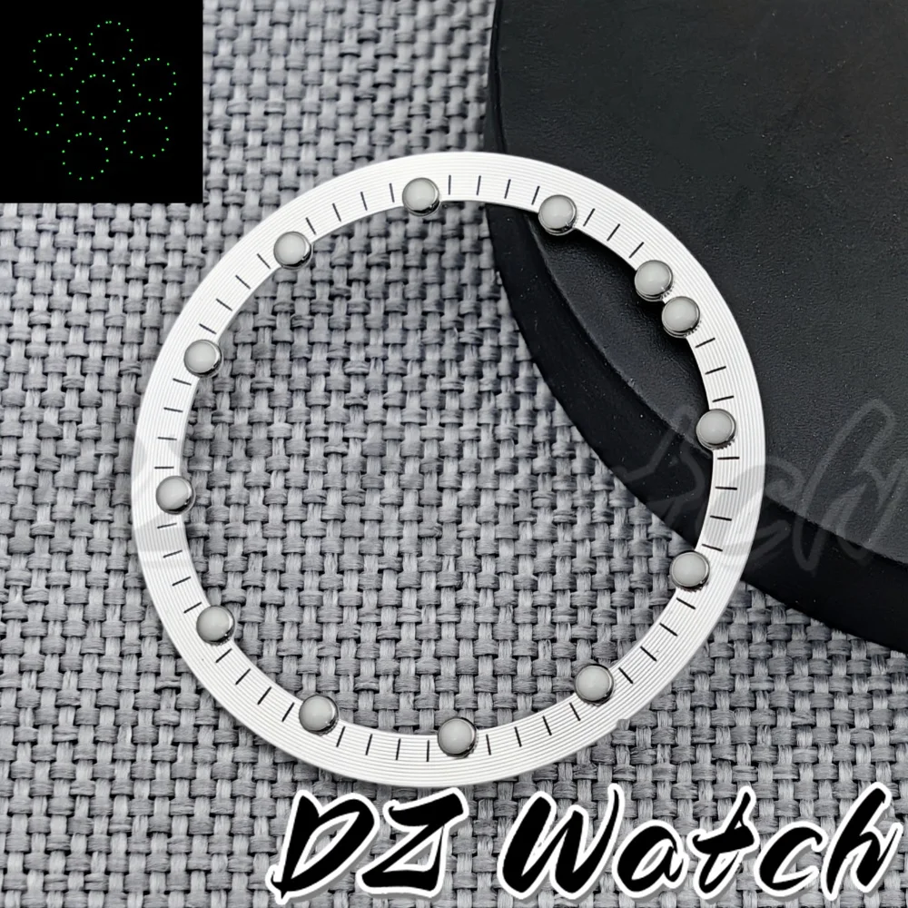 DZ 29mm*24.5mm Watch Dial Circle Plate for NH70 NH72 Skeleton Movement Hollow Dial RIng C3 Luminous Watch Accessories