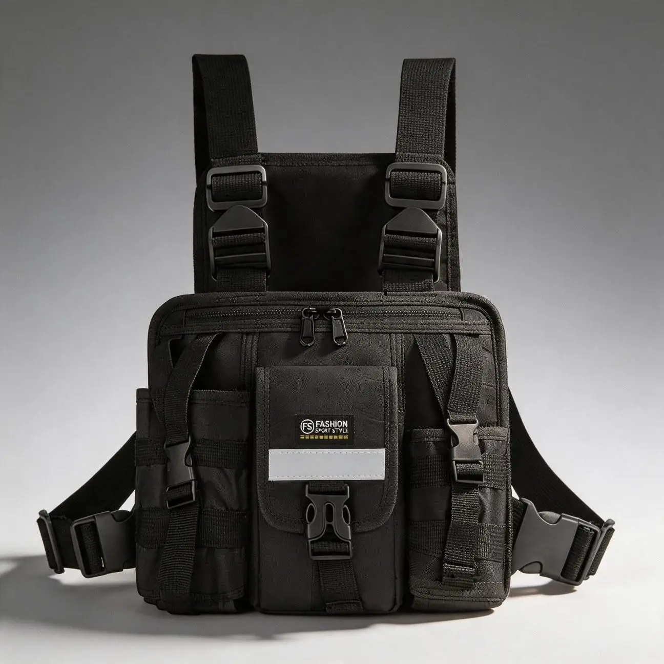 Running Vest Outdoor Multifunctional Multi Pocket Adjustable Strap