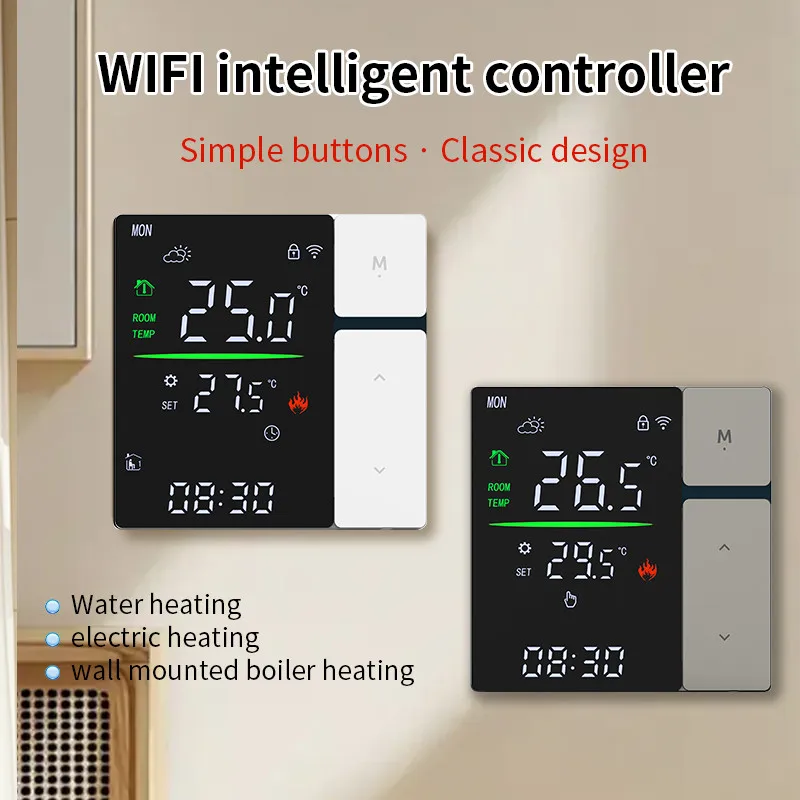 Termostat Minco Heat NOWA Wersja z Przyciskiem 3A/16A do Kotła Wodnego/Gazowego/Ogrzewania Podłogowego, Obsługa Alice/Alexa/Google Home — 2