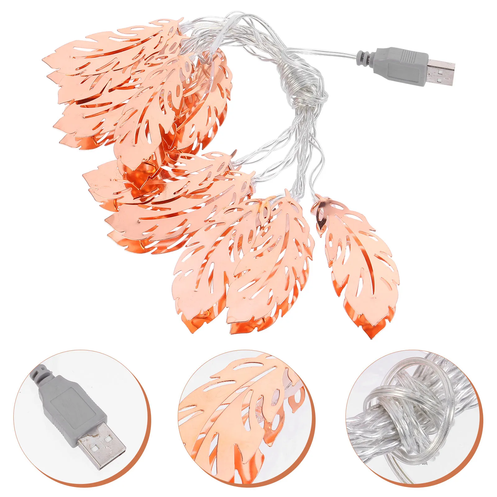 

String Lights Rose Gold Iron Led Lamp For Bedroom Home Party Decor Creative Lighting Metal Lamp