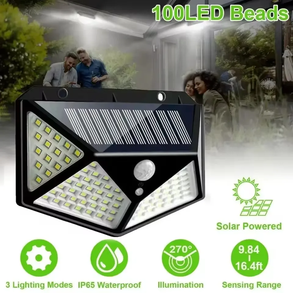 Multifunctional Solar Lamp Outdoor Garden Decoration Solar LED Light Waterproof Sunlight Powered Spotlight with Motion Sensor