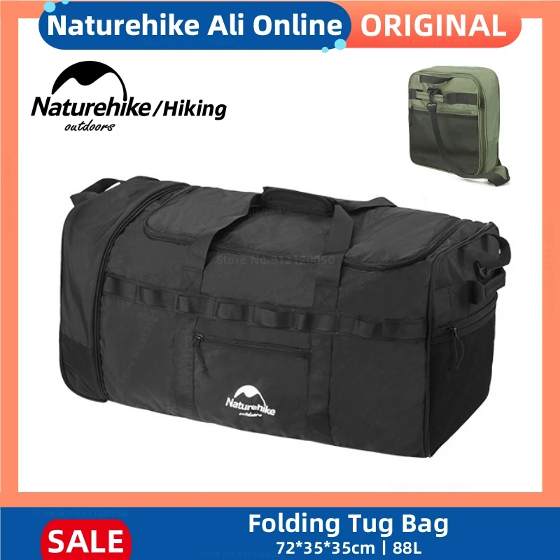 

Naturehike 88L Camping Equipment Tools Storage Bags Outdoor Storage Bags Foldable Tug Bags Portable Travel Storage Trolley Cases