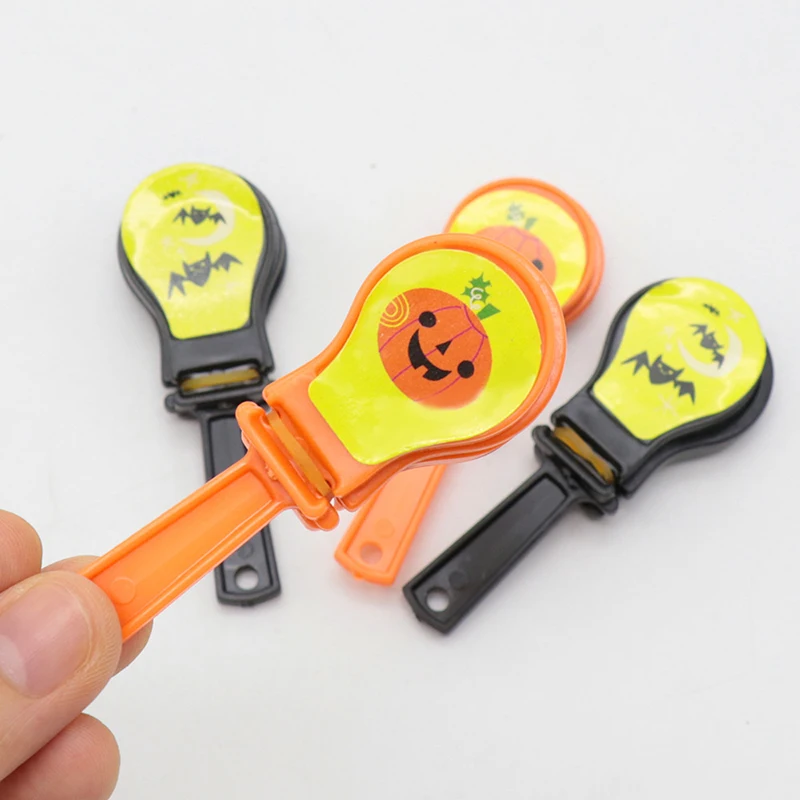 10Pcs Halloween Pumpkin Ghost Face Hand Clap Toys Funny Ghost Festival Clapping Toys Children's Palm Clap Cheering Party Favors