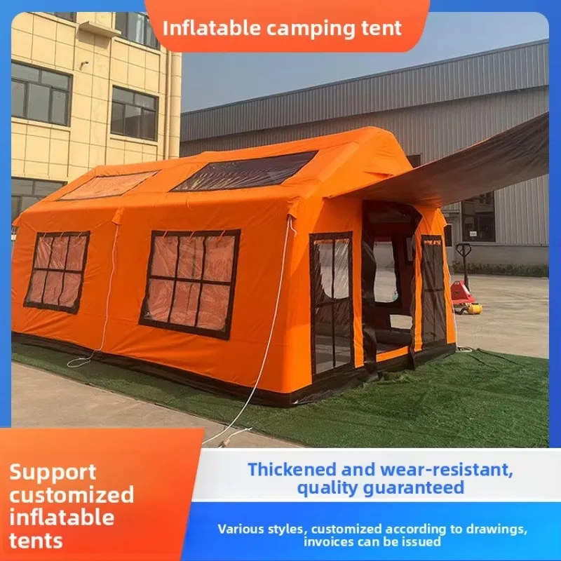 Inflatable Emergency Ridge Tent-Portable Waterproof (1500-2000mm) Quick Setup All-Season Camping & Medical Fire Rescue Roof Tent
