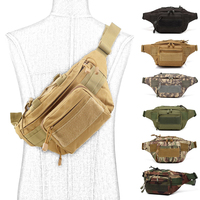 Waist Pack for Men Nylon Hiking Phone Pocket Outdoor Sport Molle Pack Hunting Climbing Camping Belt Bag