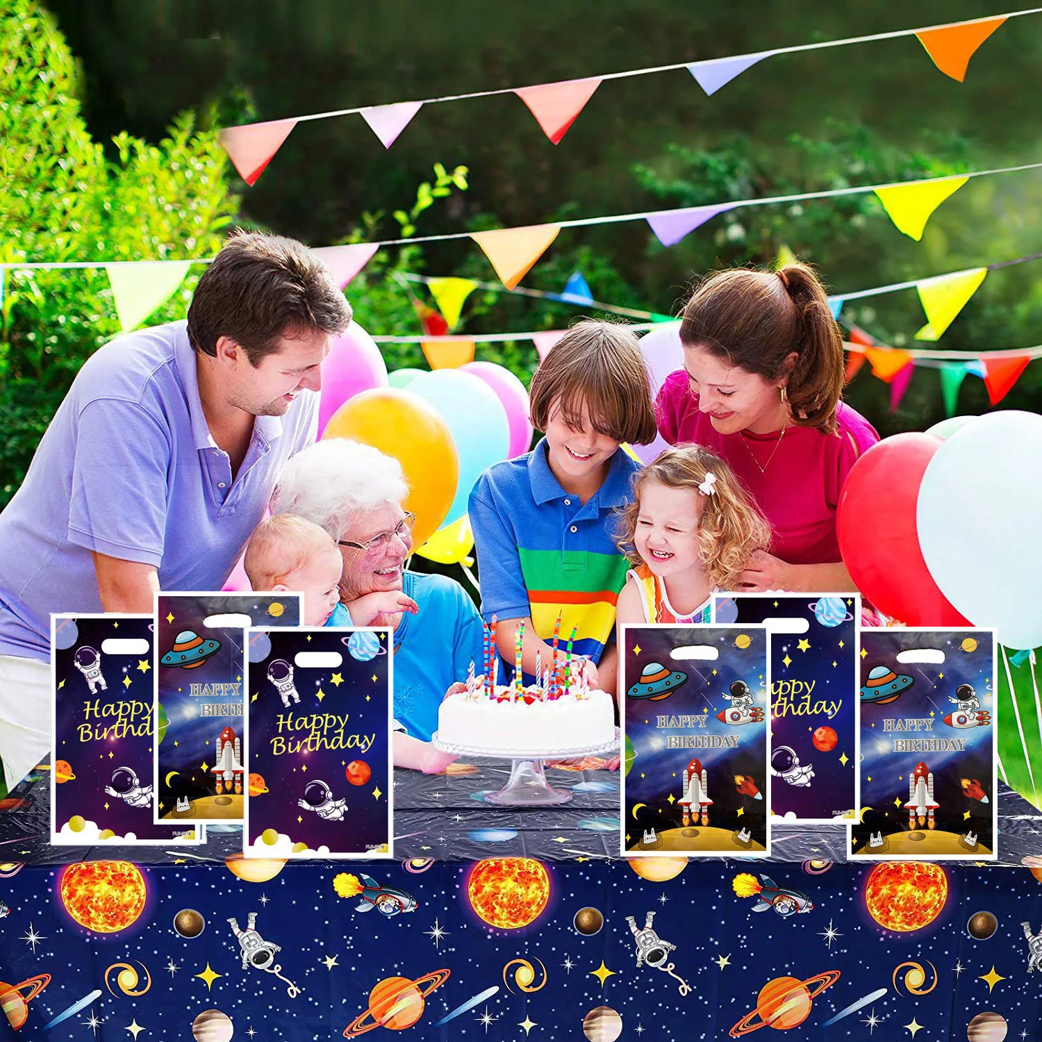 10/30 stücke Astronaut Geschenk Taschen Raumfahrer Candy Handtasche Für Kinder Junge Baby Shower Favors Weltraum Thema Geburtstag party Dekorationen