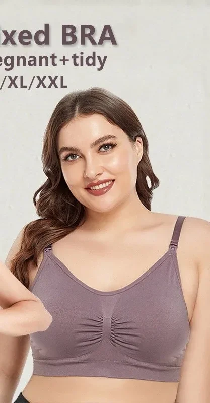 Soutien-gorge d'allaitement en coton pour femmes, soutiens-gorge grande taille, sous-vêtements d'allaitement, soutiens-gorge respirants, rassemblement de femmes, soutiens-gorge S-3XL