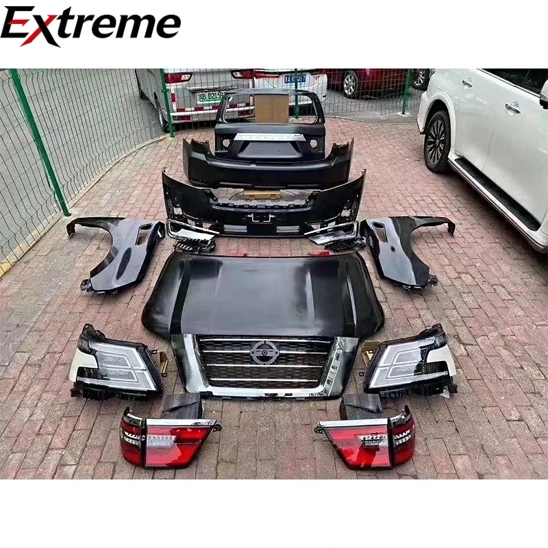 Car Conversion Front Rear Lights Bumpers Bodykit for nissan Patrol Y61 2014-2019 Change to 2022 Y62.