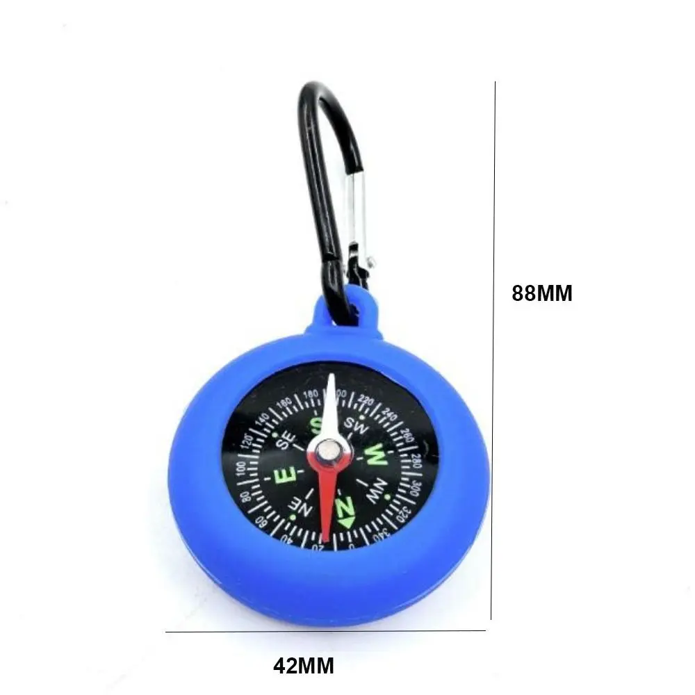 Mini Outdoor Survival Compass Carabiner with Compass 9 Colors Camping Keychain 88*42mm Mountaineering Hiking Backpack Buckle view 6
