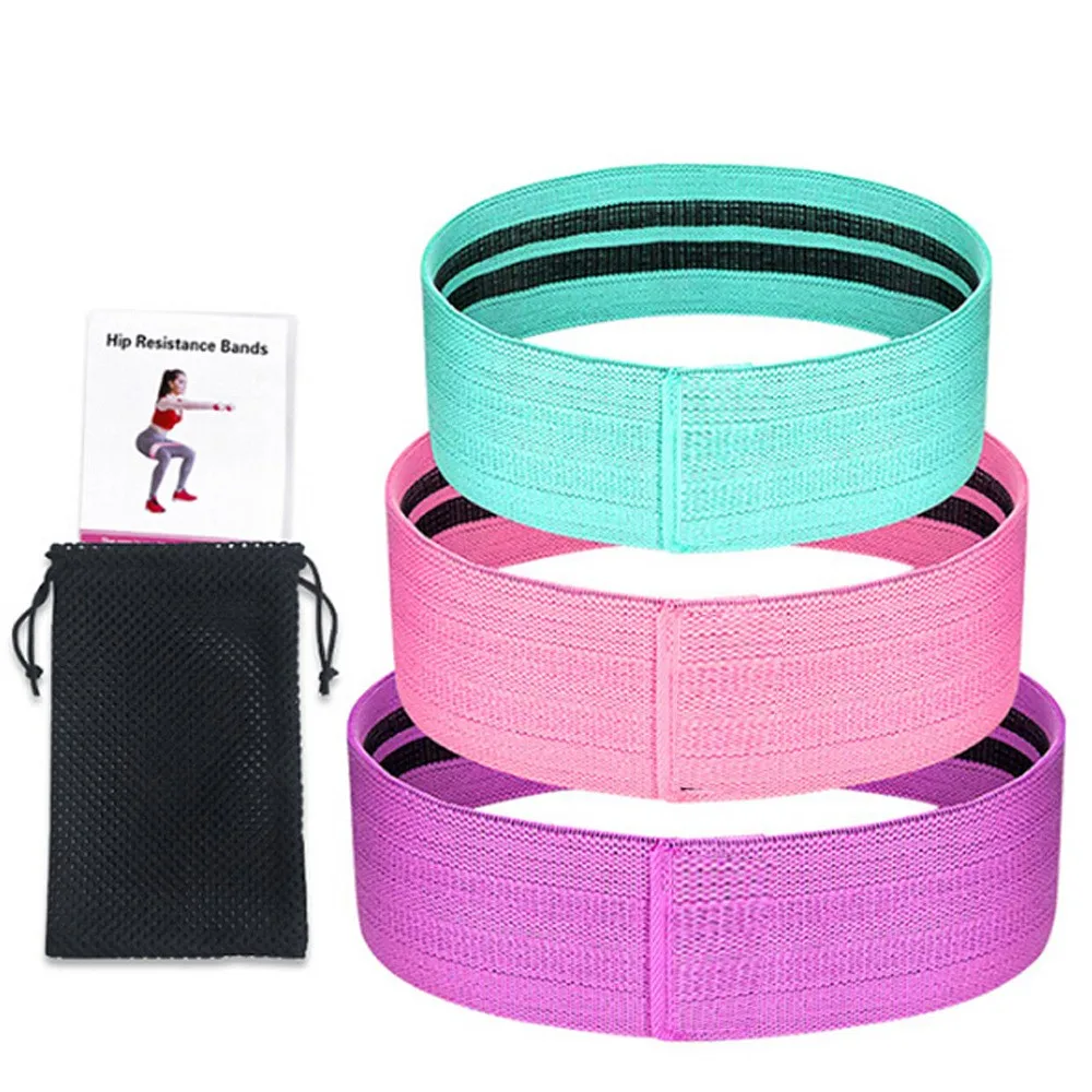 3Pcs Set Hip Resistance Bands Booty Bands for Butt & Glutes Fitness Workout Exercise Bands for Home Gym Training