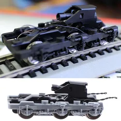 車のキャリアモデル鉄道レイアウトアクセサリー、電気列車部品シャーシ、DIY diorama景観、黒と灰色、自由奔放に生きるスケール1:87