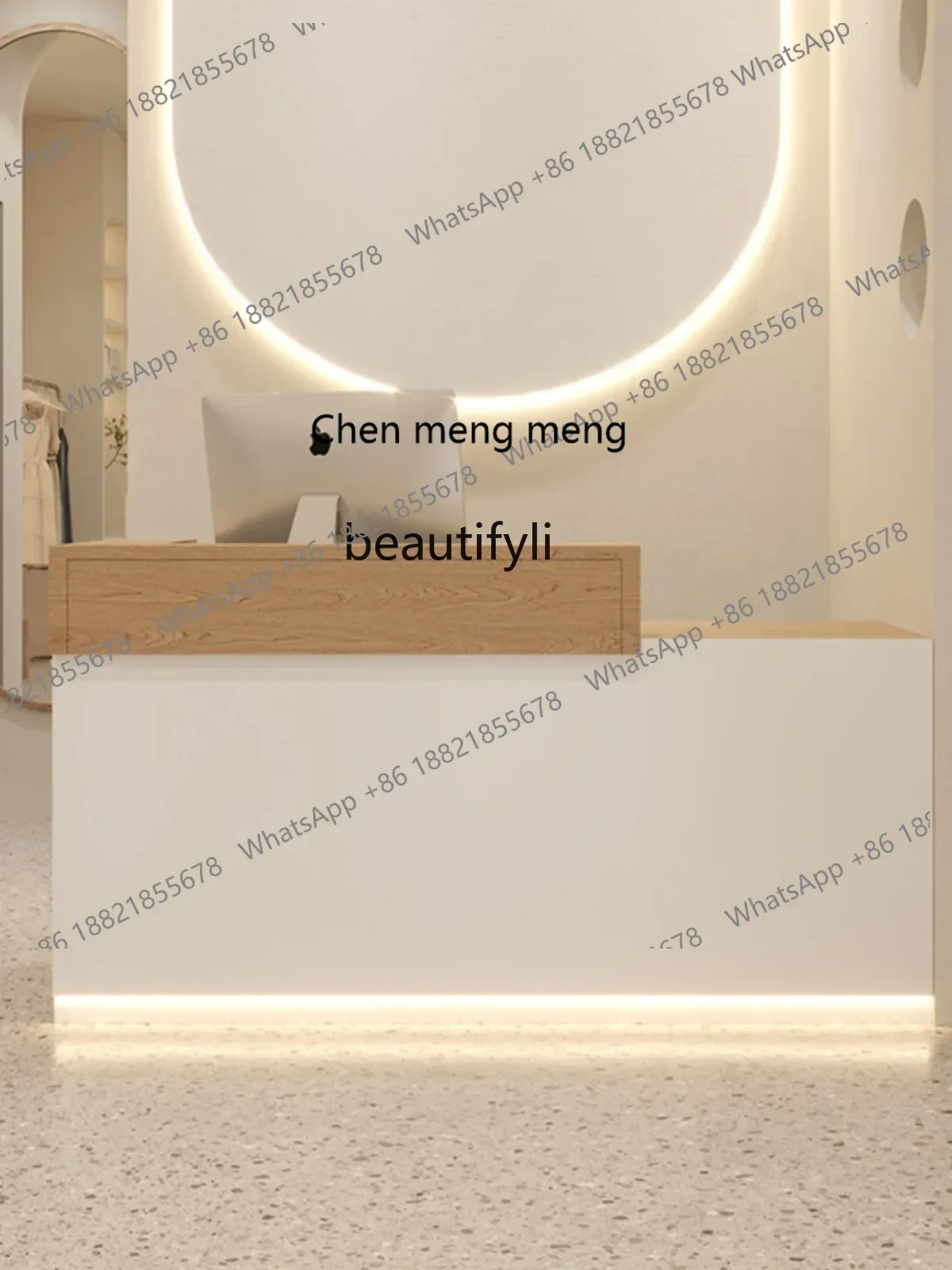 H134 New arrive Nordic simple modern front desk clothing store checkout page barber shop, store small reception counter