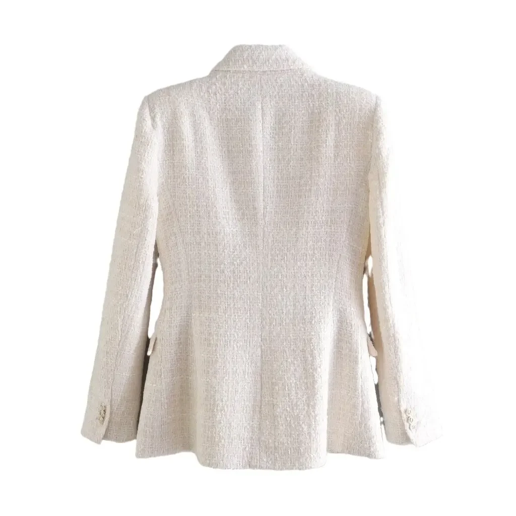 Giacca da abito con trama doppiopetto da donna Autunno Stile europeo americano all'ingrosso B48660