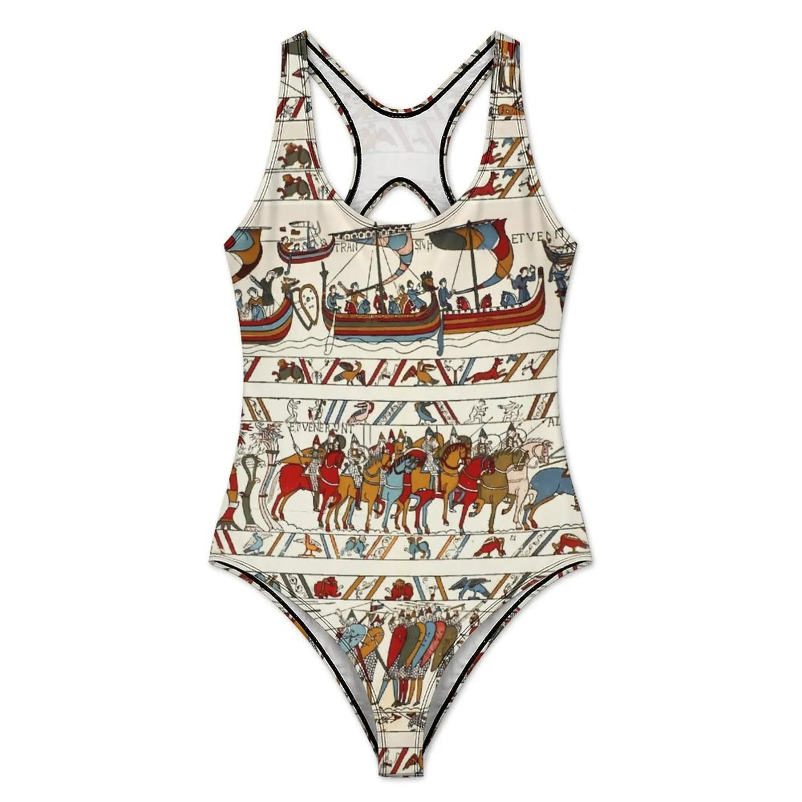 Vintage Horse Swimsuit Sexy Animal Print One Piece Swimwear Push Up Swimsuits Novelty Holiday Surf Beach Wear