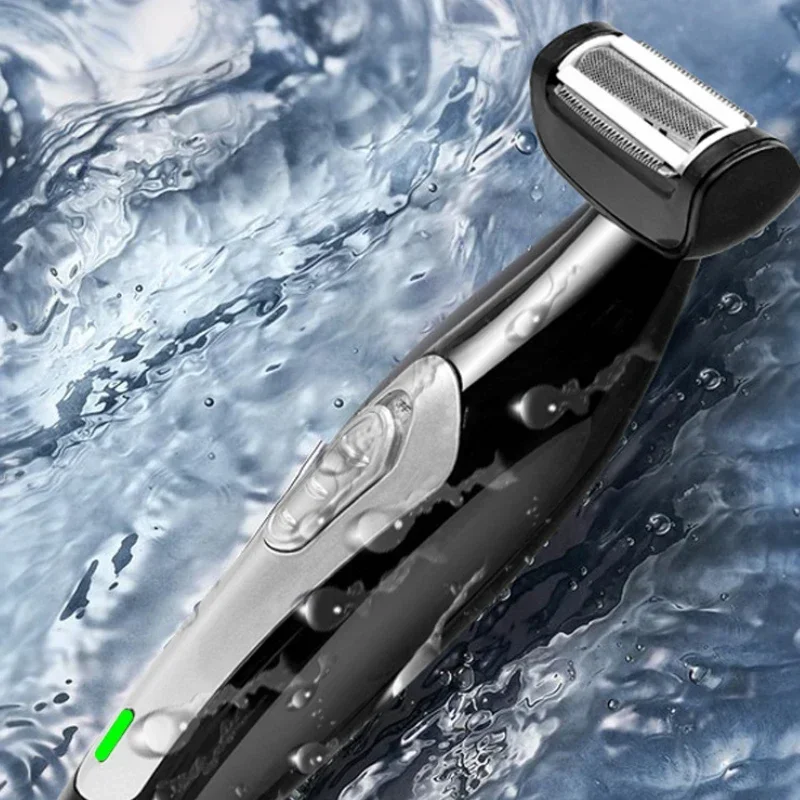 New Electric Back Shaver USB Charging Back Hair Removal Device with Handle All Machine Body Waterproof Back Hair Trimmer Men