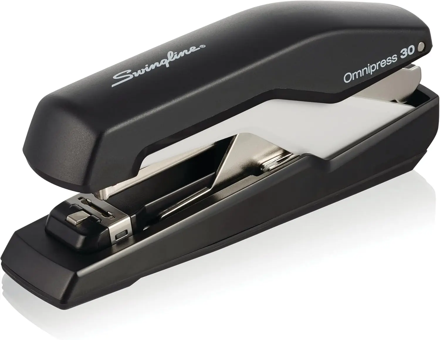 Press Anywhere Stapler, 30 Sheet Capacity, Black/Gray, Easy Use