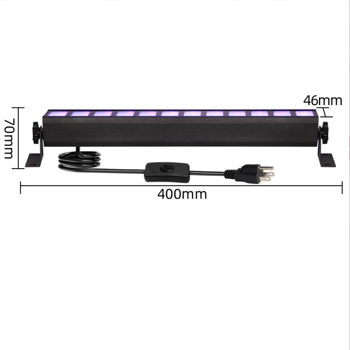 10PCS 36W Light Emitting Diode Wall Wash Light with Plug Switch Party Fluorescent Black Light Bar Fast Delivery