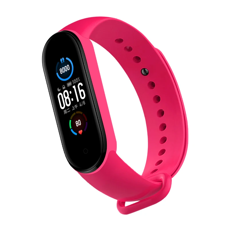 1 Uds pulsera de repuesto para Xiaomi pulsera correa de reloj inteligente accesorios pulsera de silicona para Mi Band 5/6