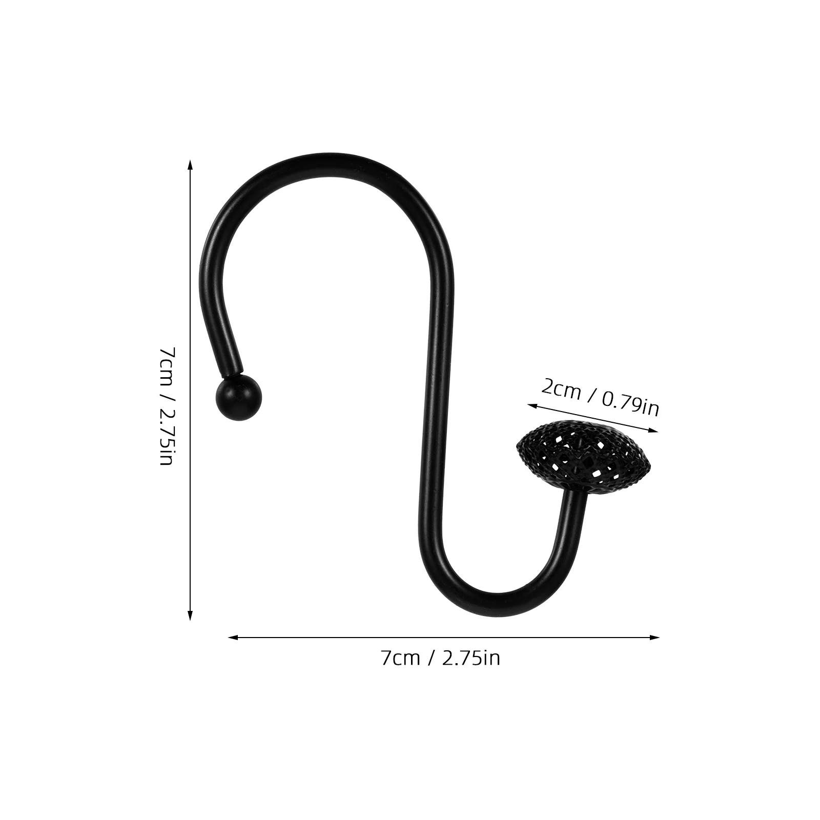 12 قطعة S بيند دش الستار السنانير الصلبة الحديد عقد قوي قابلة لإعادة الاستخدام سهلة الشريحة للحمام غرفة نوم الستائر الحديثة الحد الأدنى نمط #3