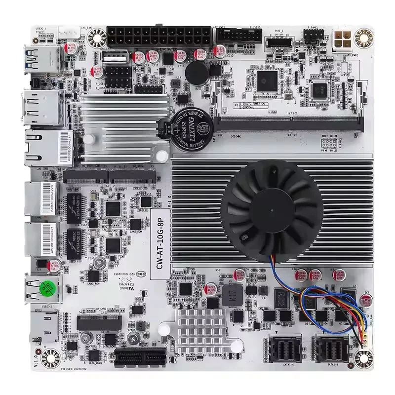 Материнская плата CWWK Intel N150 N100 i3-N305 с 8 отсеками 10G NAS 1*10G 2*2.5G 2*NVMe 2*SFF-8643 до 8*SATA PCIex1 Type-C