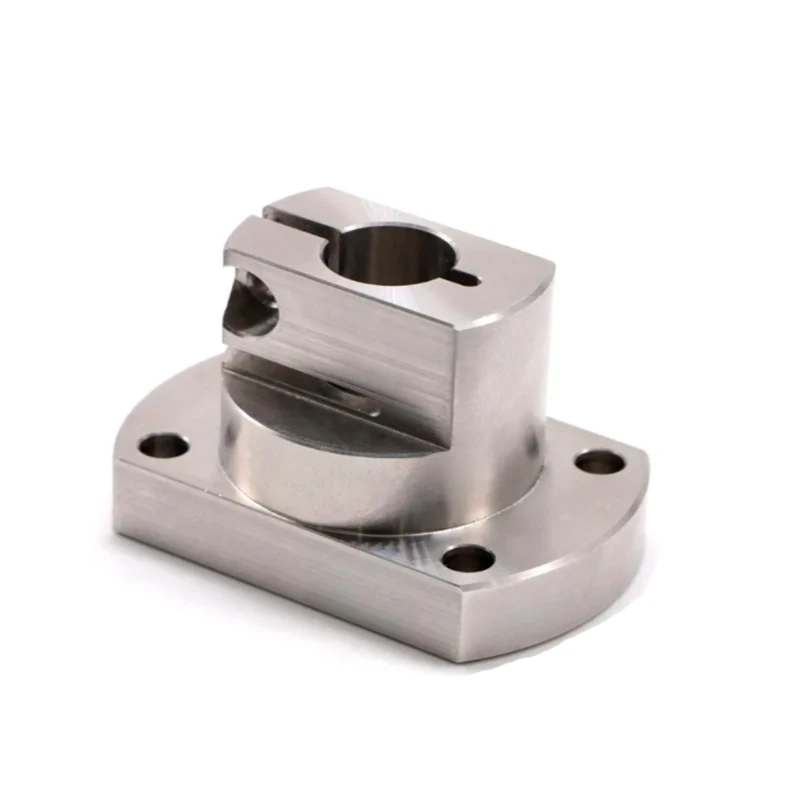 Stainless steel material custom CNC machined open optical axis holder optical axis guide shaft bearing