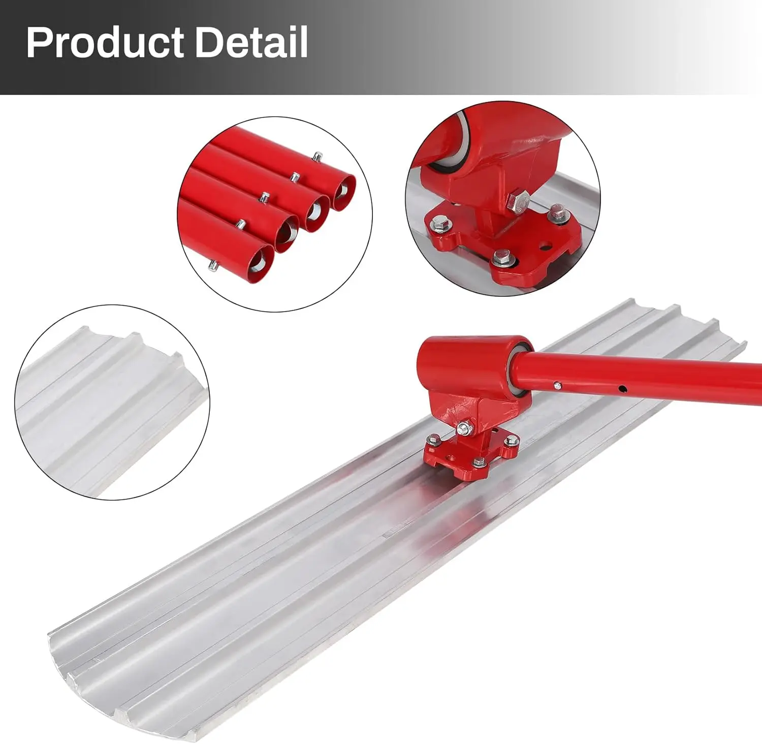 مجموعة أدوات تعويم الثور الخرساني مقاس 48 × 8 بوصة أدوات مجرفة أسمنتية، أدوات تشطيب الخرسانة من سبائك الألومنيوم والمغنيسيوم مع دعامة تعويم الثور