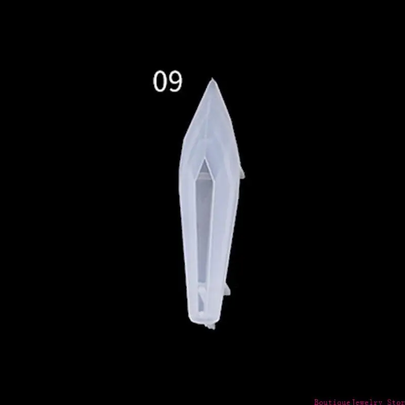 E1PE Resin Mold Pendulum Crystal Mold Silicone Mold for Epoxy Casting Resin Jewelry Molds for Quartz Crystal Pendant
