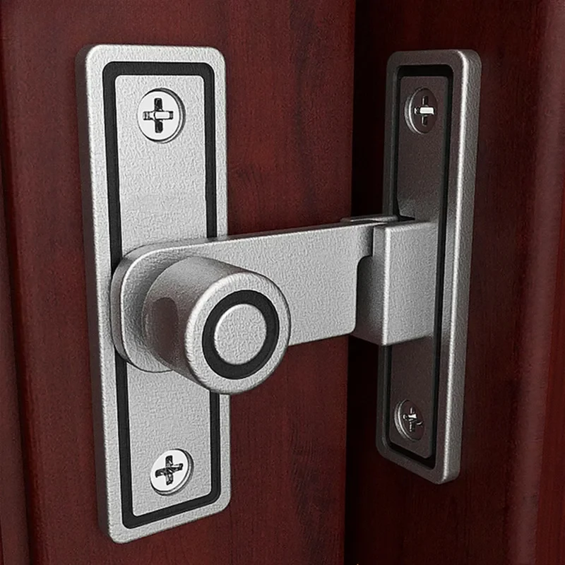 

Застежка для двери 90 градусов, внутренняя защелка для раздвижной двери сарая, защелка для кухонного шкафа, дверной болт для ванной комнаты, аксессуары для бытовой техники