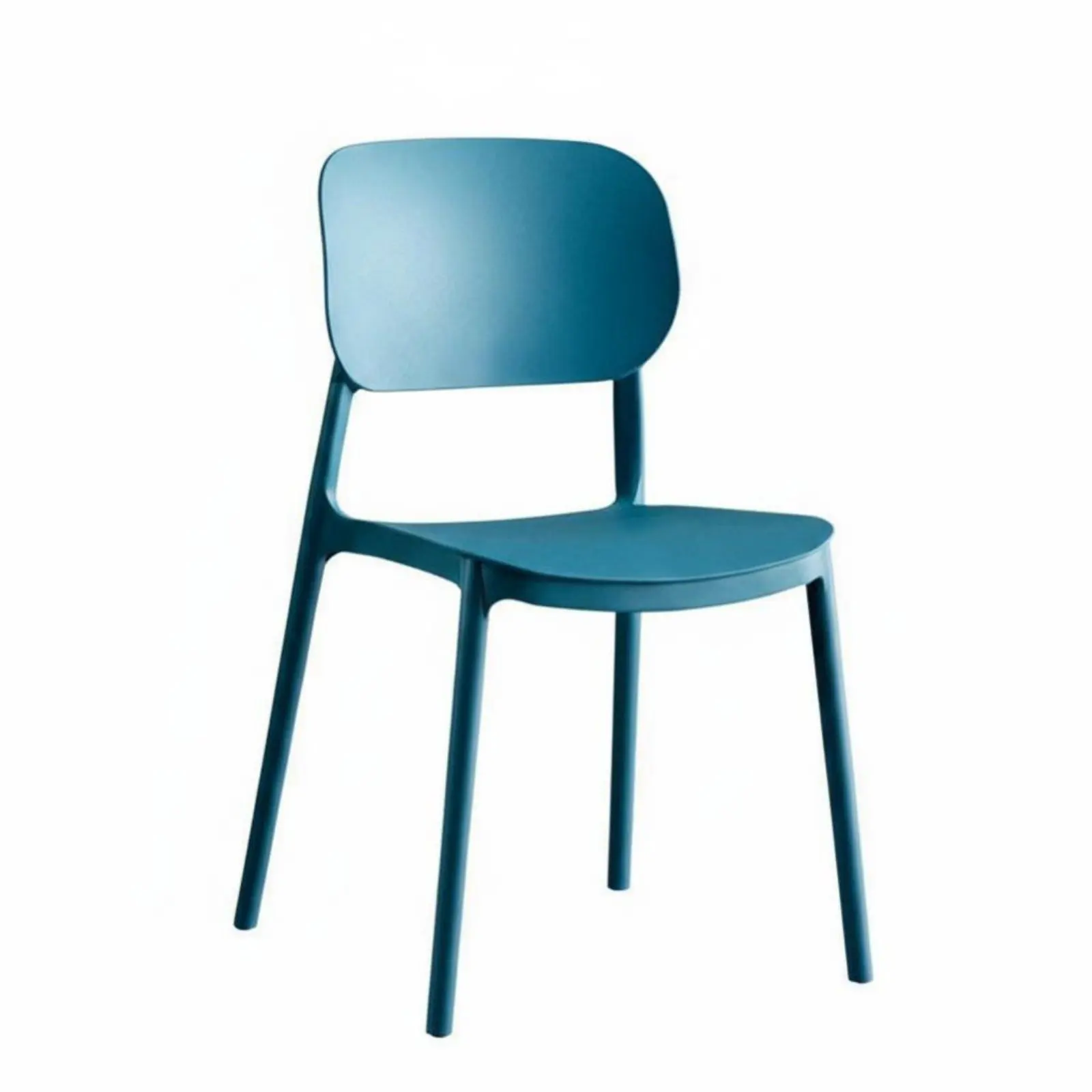 

Molded Plastic Side Chair Easy to Clean Indoor Seating Stackable Lightweight for Homeowners, Apartment Dwellers, Balcony, Patio