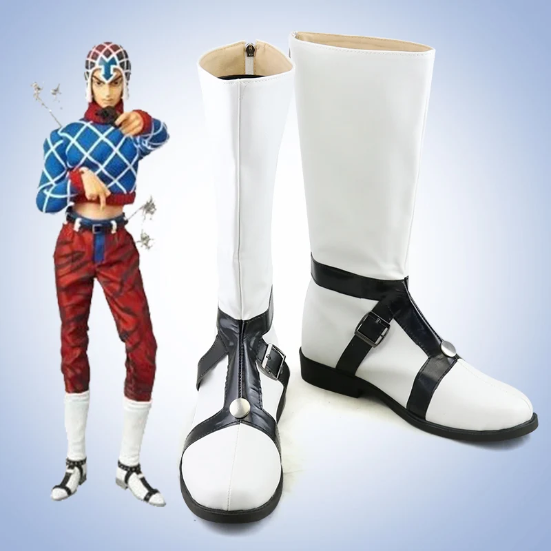 

Обувь для косплея JOJO's Bizarre Adventure Guido Mista, женские и мужские ботинки Mista Cos Part Five White в стиле аниме