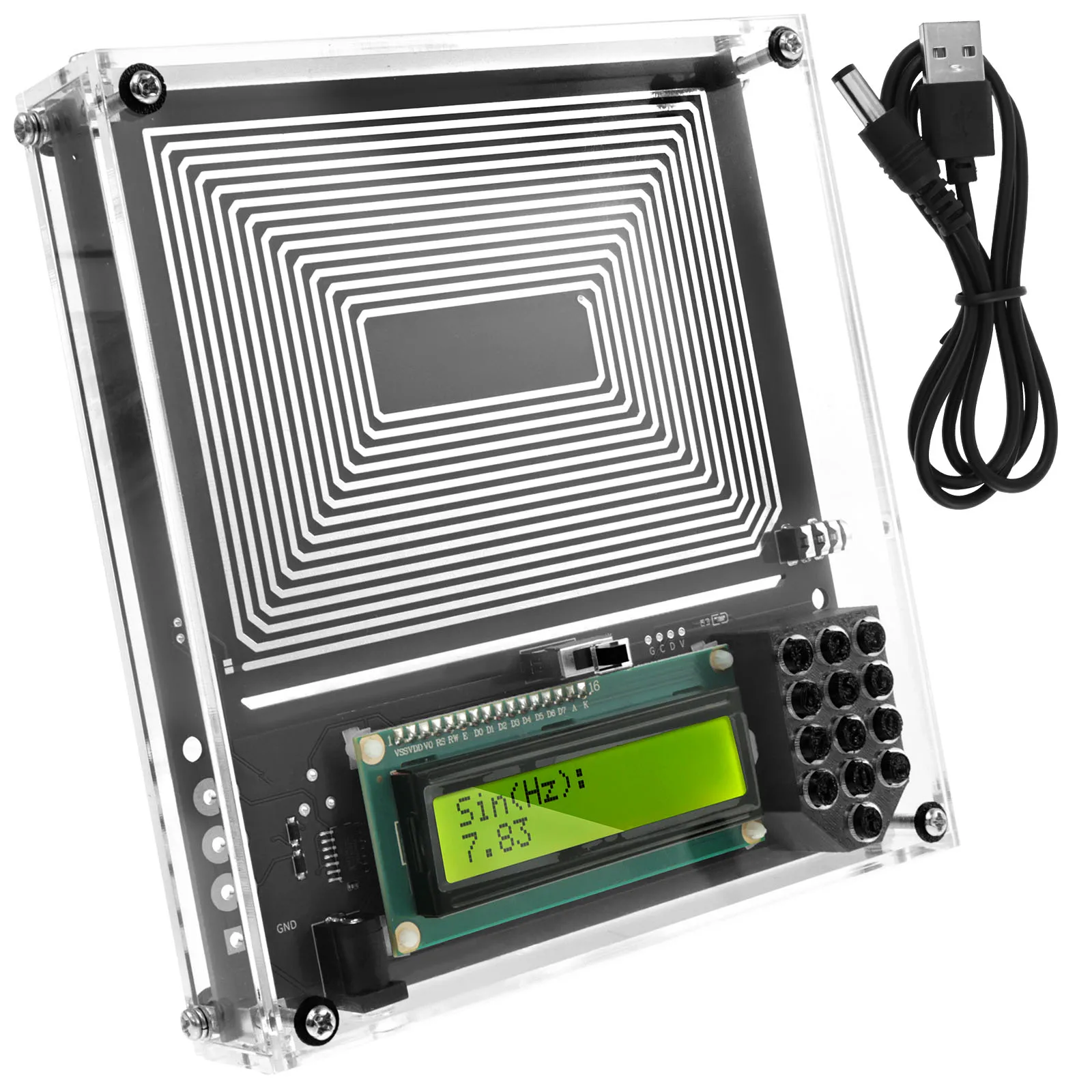 7.83Hz Schumann Waves Resonance Generator 0.01Hz-30000Hz Adjustable Sine Wave Resonance Generator for Relaxation Sleep Aids