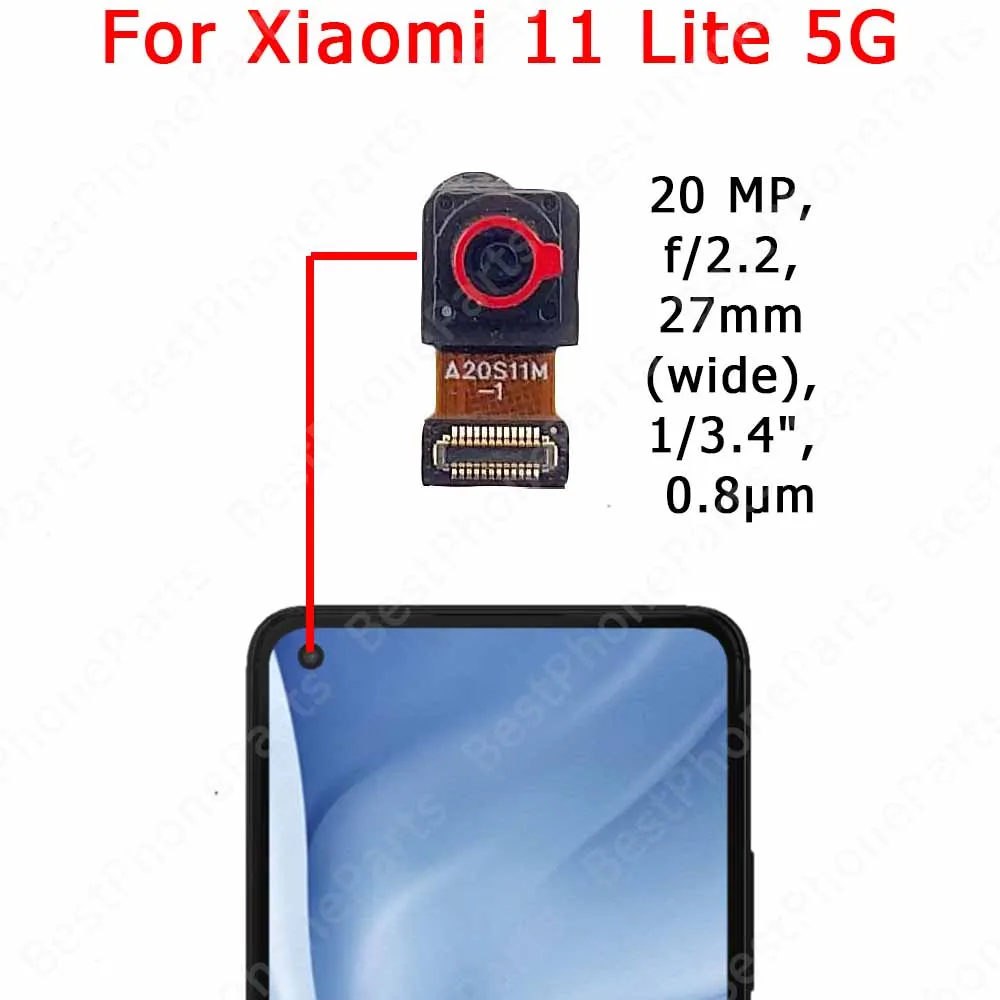 Front Camera For Xiaomi Mi 11 Lite 11i 11T Pro 5G Mi11 Ultra Frontal Selfie Camera Module