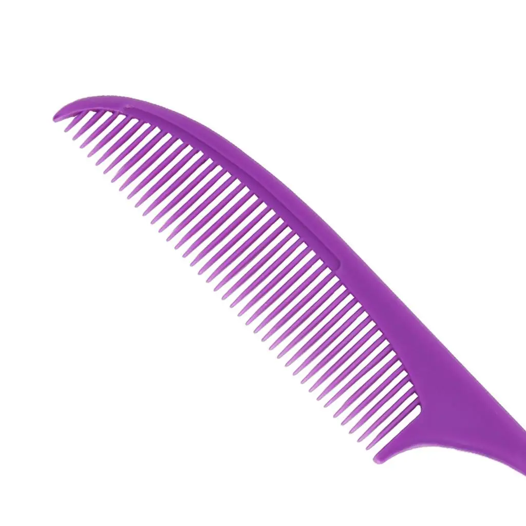 Plastic Fine Tooth Tail Comb Lightweight Rotating Pin for Braiding and Sectioning Hair for Salon or Home Use