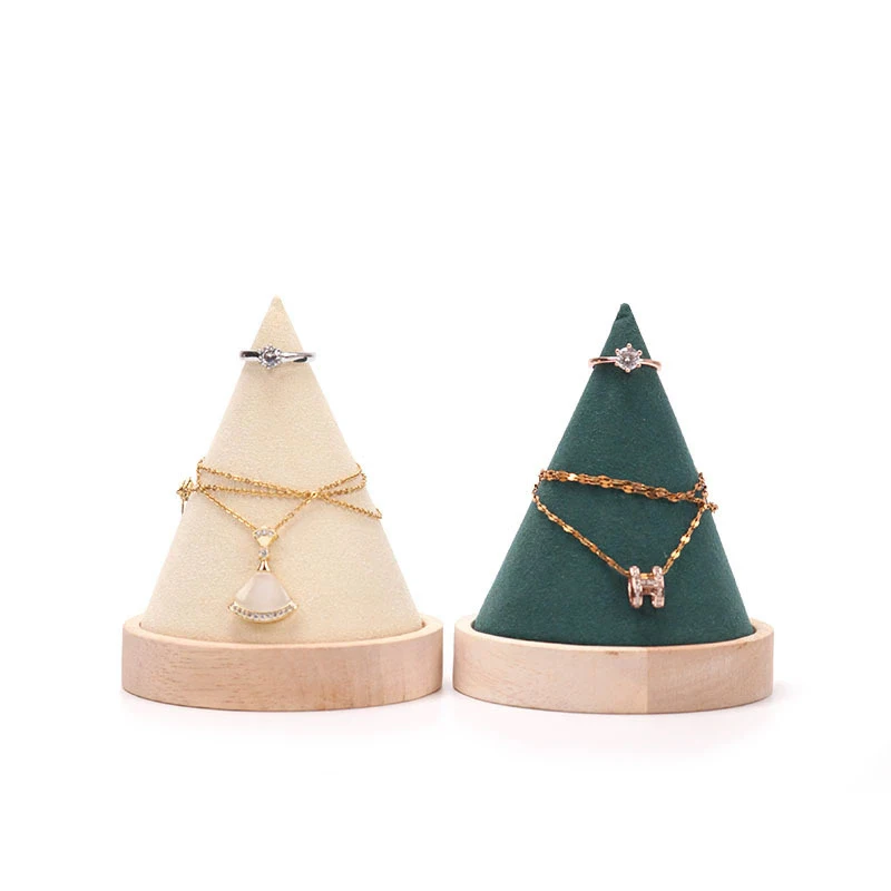 

Wood Conical Jewelry Bracelet Bangle Display Rack Storage Stand Ring Watch Organizer Holder