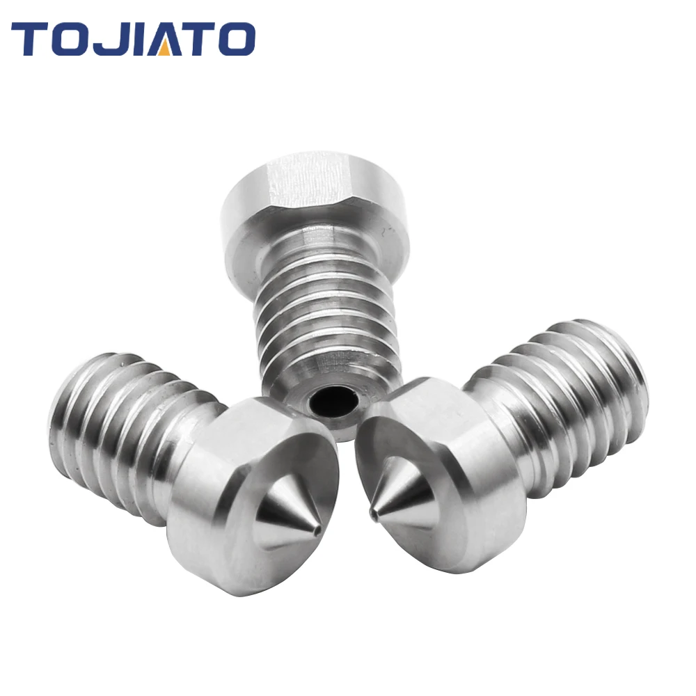 2-6pcs High Strength TC4 Titanium Alloy Nozzle E3DV6 High Temperature Wear Resistant Extruder For Ender 3 CR10 3D Printer Parts