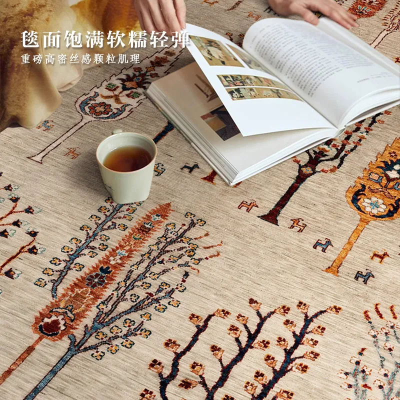 Goya medieval ethnic style American living room carpet 2026 new retro high-end light luxury French bedroom bedside